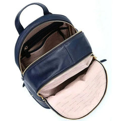 Michael Kors Blauer Lederrucksack