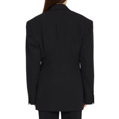 Balenciaga Zwarte wollen jas