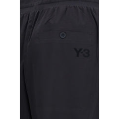 Y-3 Black Polyester Bermuda Shorts