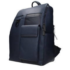 Piquadro blauwe leren rugzak