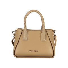 Mario Valentino Beige Polyurethane Women's Bag with Handles and Shoulder Strap