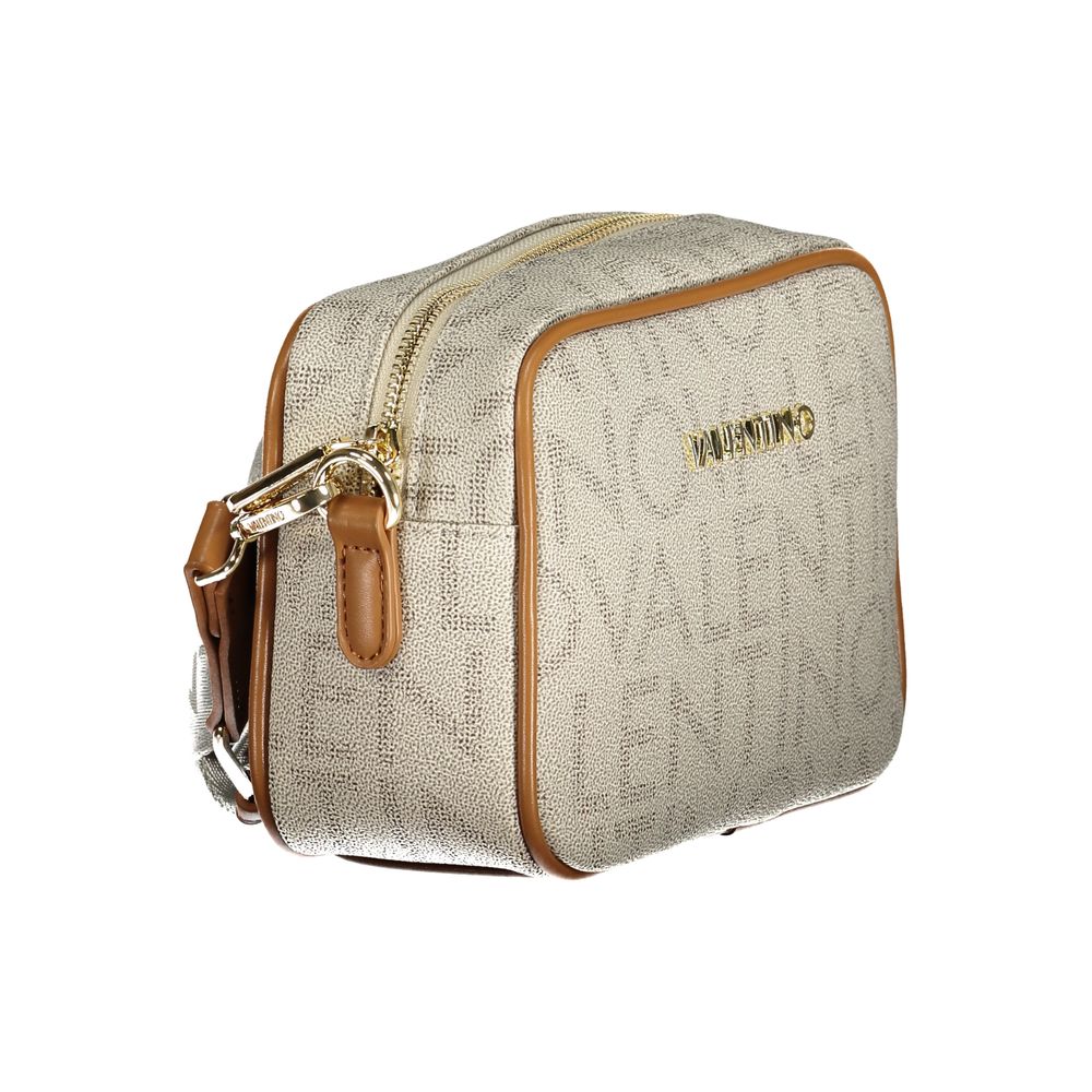 Mario Valentino Beige Polyurethane Womens Bag with Adjustable Removable Strap