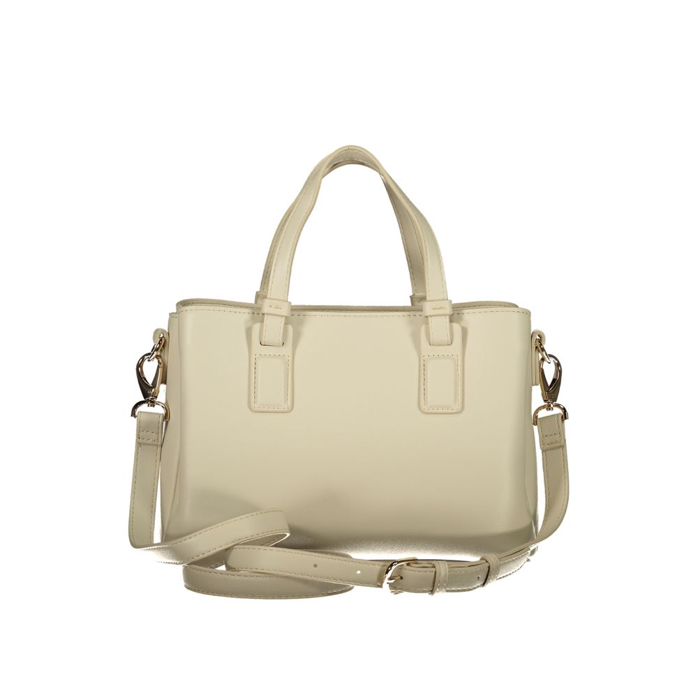 Mario Valentino Beigefarbene Handtasche aus Polyethylen