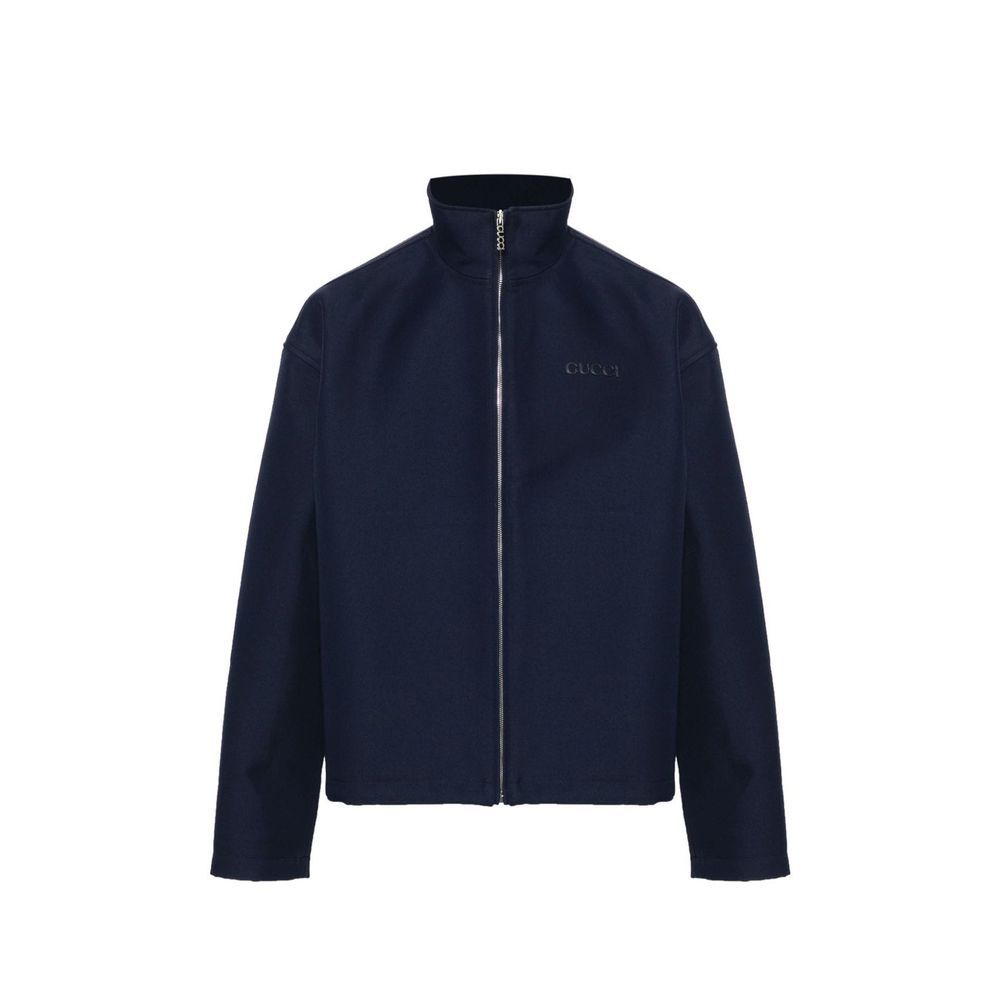 Gucci Blauer Marabu-Mantel