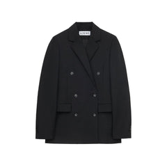 Loewe Schwarzer Mohairmantel