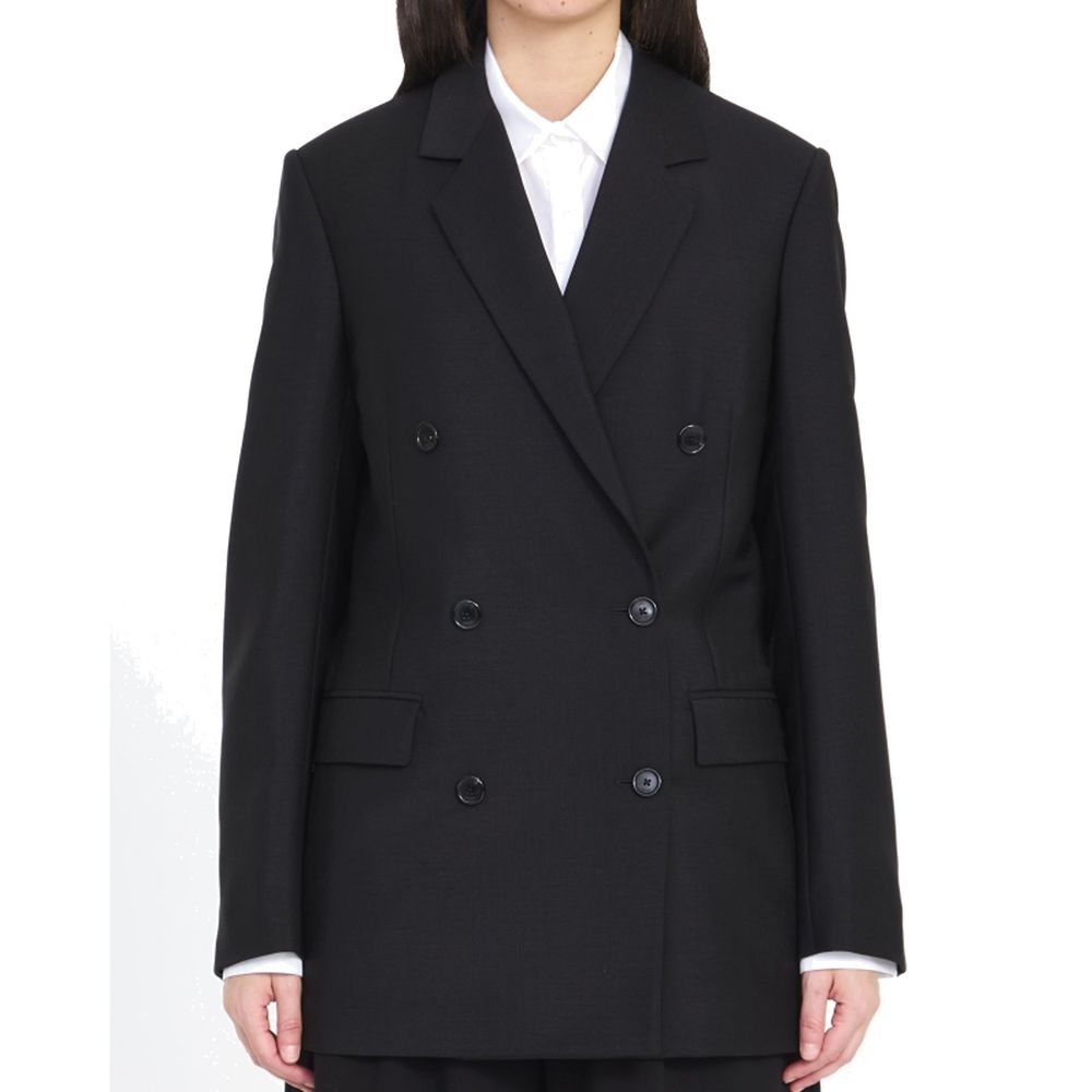 Loewe Schwarzer Mohairmantel