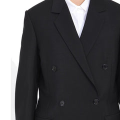 Loewe Schwarzer Mohairmantel