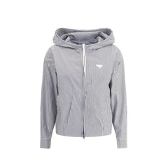 Prada blauwe polyamide bomber