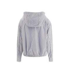 Prada blauwe polyamide bomber