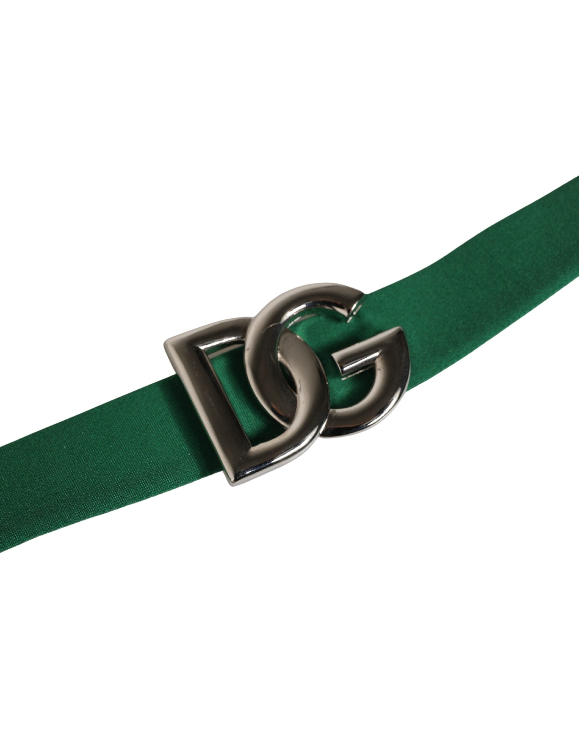 Dolce & Gabbana Grünes Nylonhöschen mit Logo-Plakette