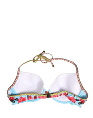 Dolce & Gabbana Neckholder-Bikinioberteil mit mehrfarbigem Blumendruck Bademode