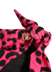 Dolce & Gabbana Pinker Bikinihose mit Leopardenmuster Bademode
