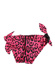 Dolce & Gabbana Pinker Bikinihose mit Leopardenmuster Bademode