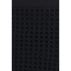 Max Mara Midirock aus reiner schwarzer Baumwolle