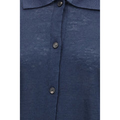'S Max Mara blauwe linnen cardigan
