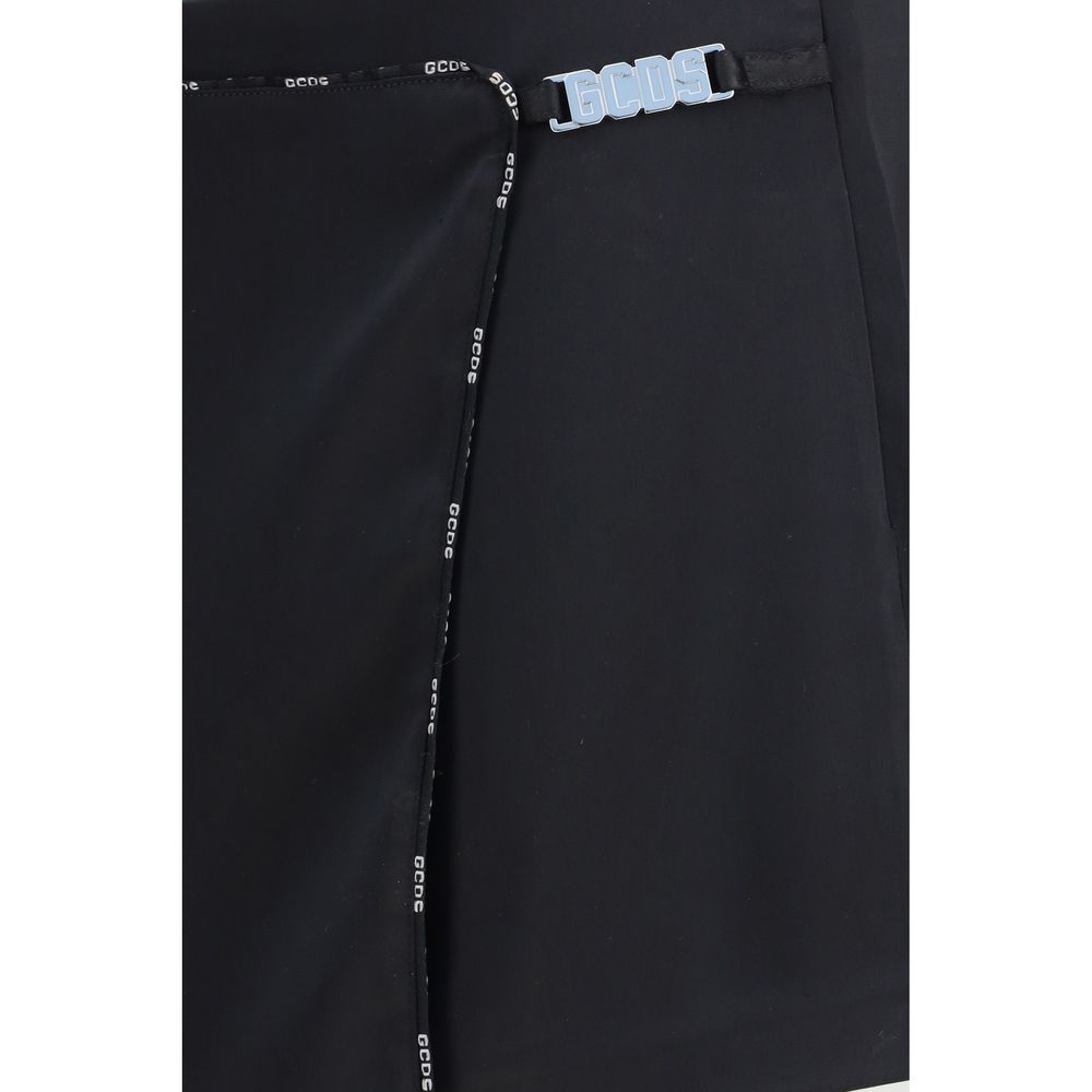 GCDS Schwarze Polyester-Shorts und Mini-Shorts