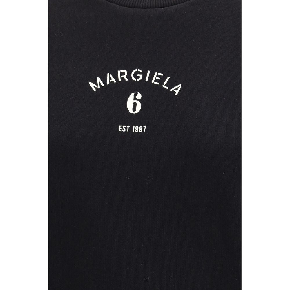 MM6 Schwarzes Baumwoll-Sweatshirt