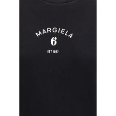 MM6 Schwarzes Baumwoll-Sweatshirt