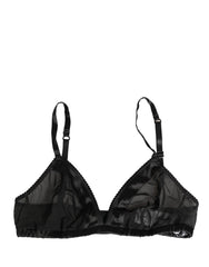 Dolce & Gabbana Zwarte Nylon Stretch Soft Cup Beha Ondergoed