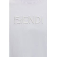 Fendi White Cotton T-Shirt