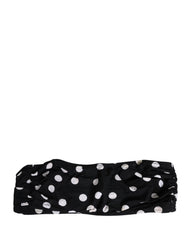 Dolce & Gabbana Black White Polka Dot Bandeau Beachwear Swimwear