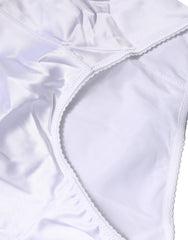 Dolce & Gabbana White Silk Blend High Waist Girdle Panty Underwear