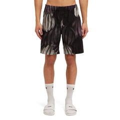 MSGM Purple Cotton Bermuda Shorts