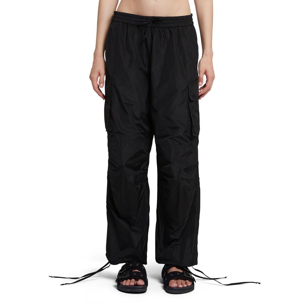 MSGM Black Polyester Cargo Pants