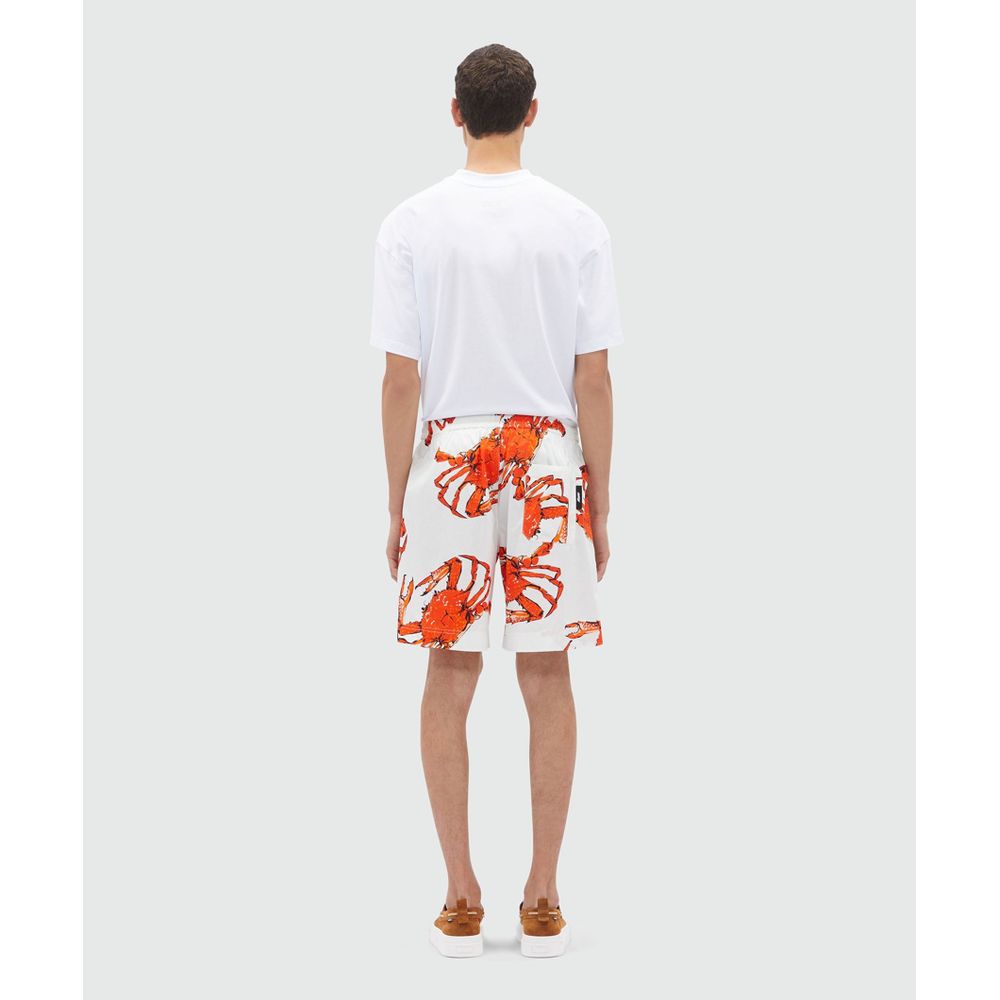 MSGM White Cotton Bermuda Shorts
