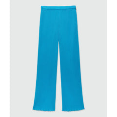 MSGM Turquoise Polyester Casual Pants