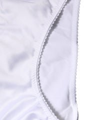 Dolce & Gabbana White Silk Stretch Mid Waist Brief Panty Underwear