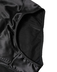 Dolce & Gabbana Black Silk Blend High Waist Girdle Panty Underwear