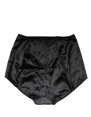 Dolce & Gabbana Black Silk Blend High Waist Girdle Panty Underwear