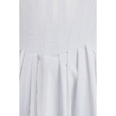 Max Mara White Cotton Casual Dress