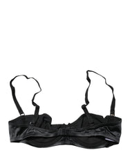 Dolce & Gabbana Zwarte Semi-Gewatteerde Beugel Balconette BH Ondergoed