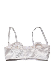 Dolce & Gabbana Witte Semi-Padded Beugel Balconette BH Ondergoed