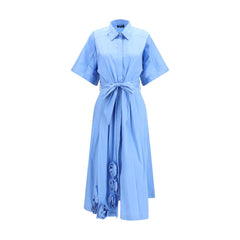 Ella Blue Cotton Casual Dress
