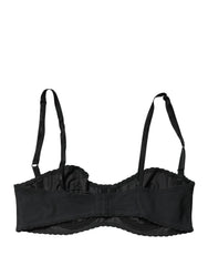 Dolce & Gabbana Black Semi-Pad Underwire Balconette Bra Underwear