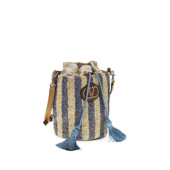 Valentino Garavani Blauwe Raffia Tas