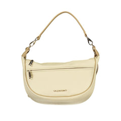 Mario Valentino Beige Polyurethane Women's Bag With Adjustable Shoulder Strap