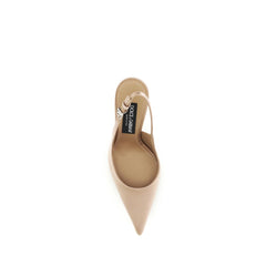 Dolce & Gabbana Beige Zijden Pumps met Hoge Hak