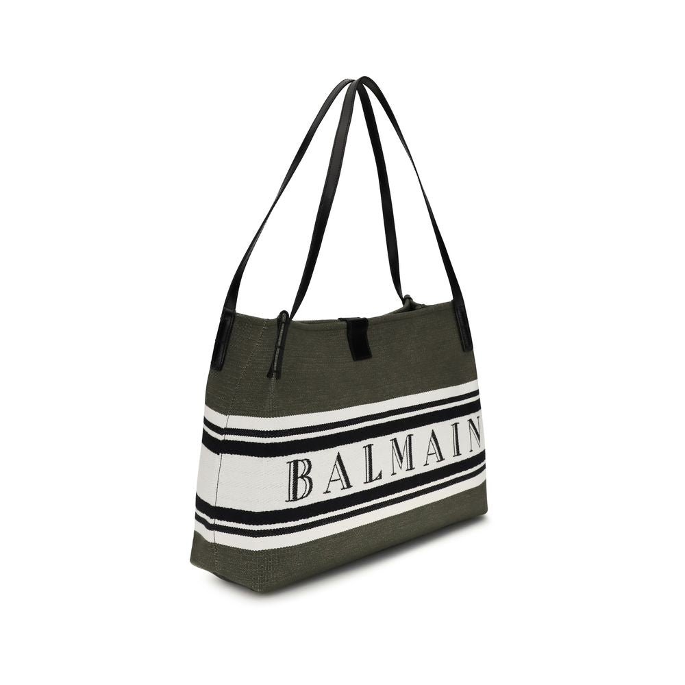 Balmain Black Cotton Shoulder Bag