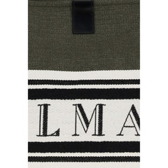 Balmain Black Cotton Shoulder Bag