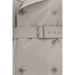 Max Mara Gray Cotton Trench Coat