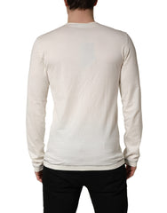 Dolce & Gabbana Witte Henley Trui met Lange Mouwen