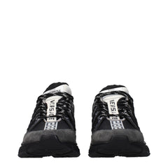 Versace Zwarte stoffen atletische sneakers