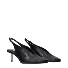 Jil Sander Black Leather High Heel Pumps