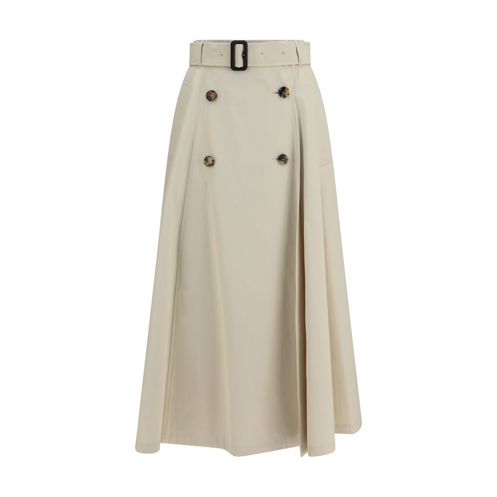 Burberry Beige Katoenen Midi Rok