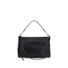 Balenciaga Black Lamb Ovis Aries Aries Shoulder Bag