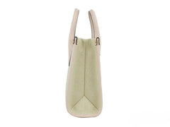 Michael Kors Mirella Small Powder Blush Canvas Shopper Crossbody Handbag Purse